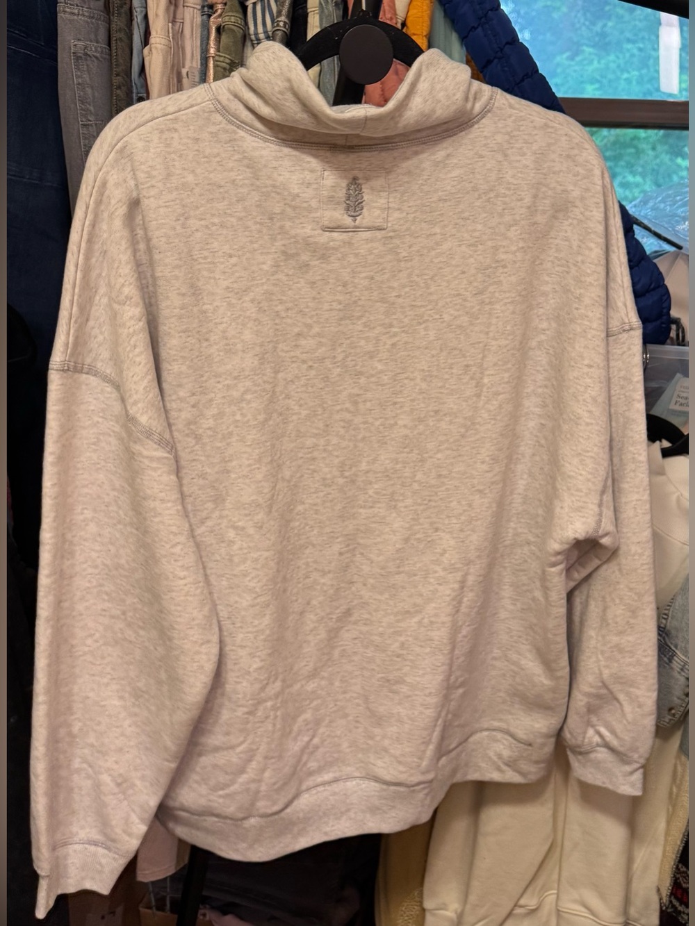 NWT Free People FP Movement Victory pullover - Heather grey navy combo - Medium - Picture 8 of 9